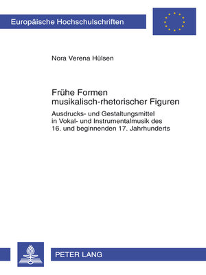 cover image of Fruehe Formen musikalisch-rhetorischer Figuren